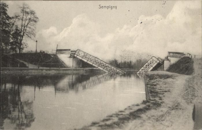 Sempigny Brücke Zerstörung x