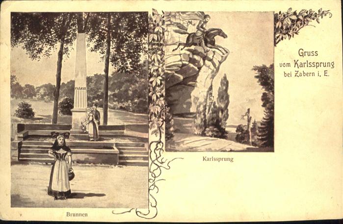 Zabern Saverne Zabern Elsass Karlssprung Brunnen Trach