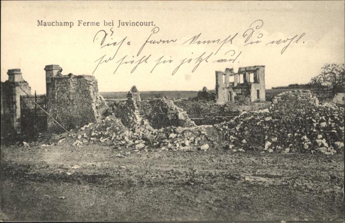 Juvincourt-et-Damary Mauchamp Ferme Zerstörung
