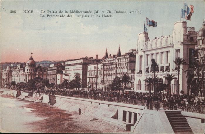 Nice Alpes Maritimes Nice Palais Mediteranee Promenade Angla