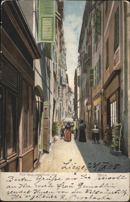 Nice Alpes Maritimes Nice Rue Ancienne Ville