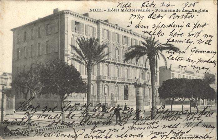 Nice Alpes Maritimes Nice Hotel Mediterranee Promenade Angla