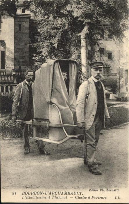 Bourbon-l Archambault Etablissement Thermal Chaise Porteurs S