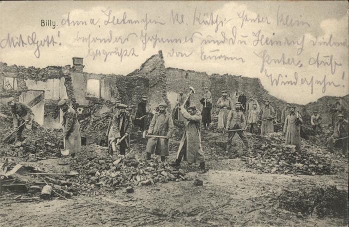 Billy-Montigny Soldaten Zerstörung
