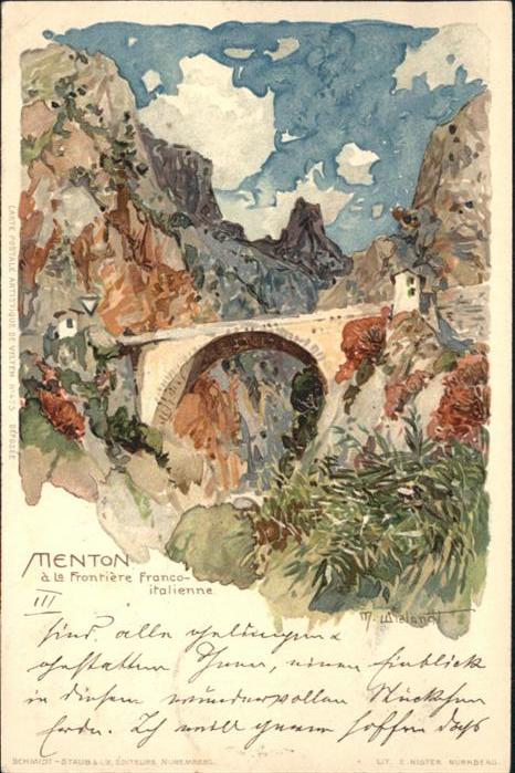 Menton Alpes Maritimes Menton Frontiere Franco-Italienne Künst