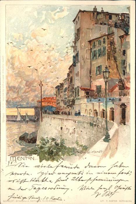 Wielandt Manuel Litho Menton Künstler Manuel Wielandt