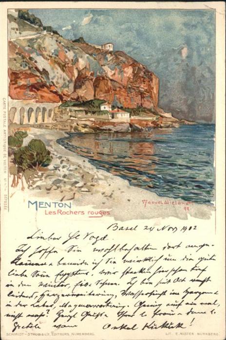 Menton Alpes Maritimes Menton Rochers Rouges Künstler Manuel W