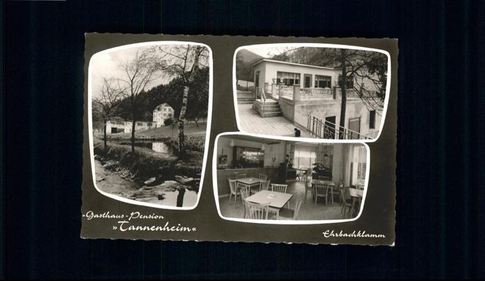 Oppenhausen Ehrbachklamm Gasthaus Pension Tannenhei