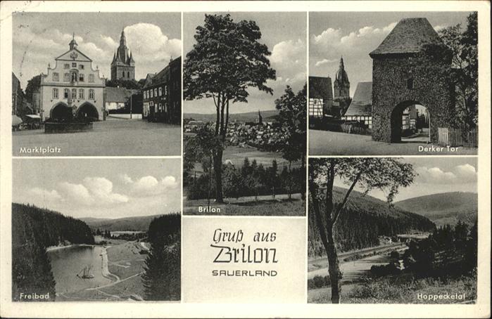 Brilon Hochsauerlandkreis NRW Marktplatz Derker Tor Hoppecketal Freibad