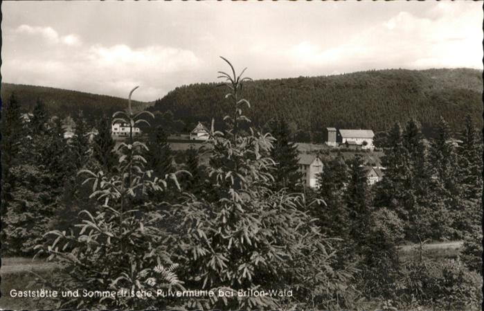 Brilon Hochsauerlandkreis NRW Gaststaette Pulvermuehle *