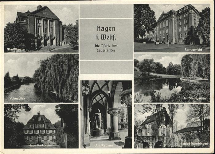 Hagen Westfalen Theater Landgericht Rathaus Haus Harkor