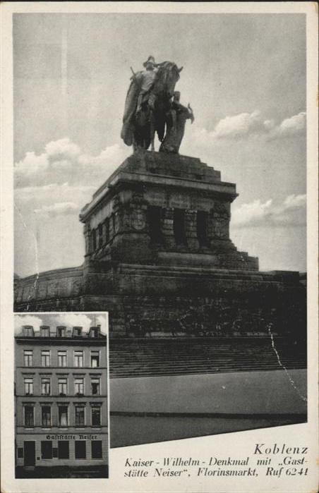 Koblenz Rhein Koblenz Kaiser Wilhelm Denkmal Gaststät