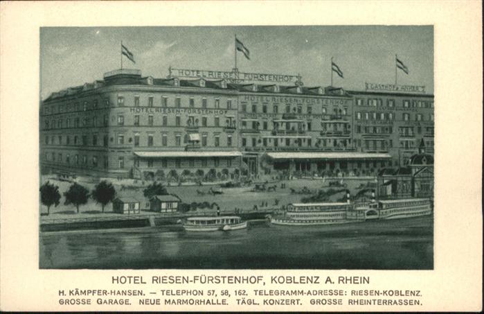 Koblenz Rhein Koblenz Hotel Riesenfürstenhof