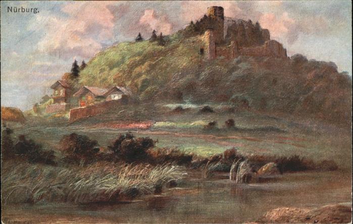 Adenau Ahrweiler Rheinland-Pfalz Adenau Nürburg Künstlerkarte *