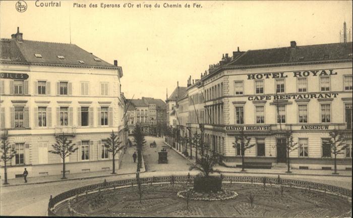 Courtrai KORTRIJK Flandre Belgie Courtrai Place des Eperons d_Or Rue du