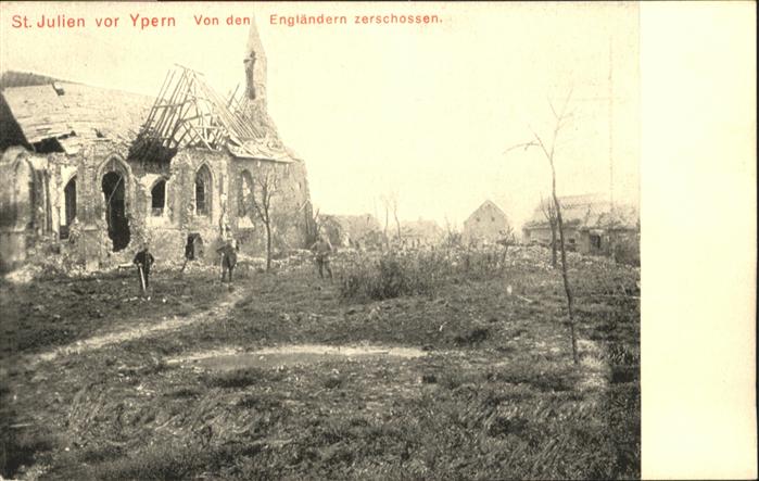 Ypern Ypres Ypern St Julien Zerstoerung