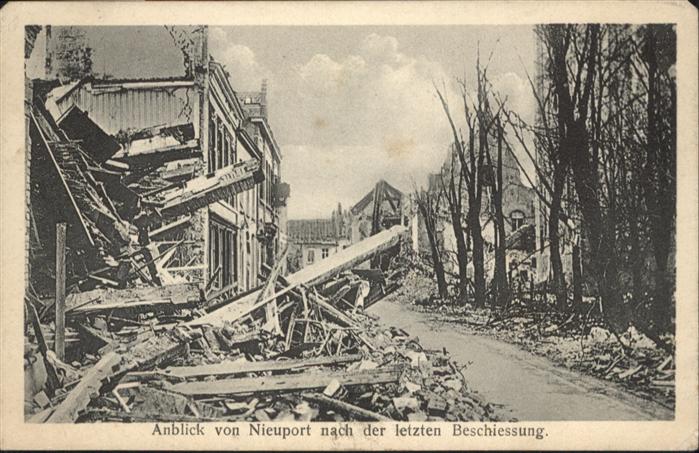 NIEUPORT Nieuwpoort West-Vlaanderen Belgie Nieuport Zerstoerung
