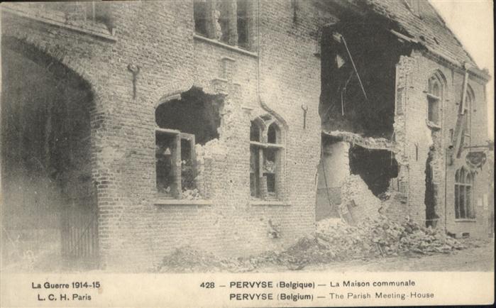 Pervyse la maison communale Zerstörung