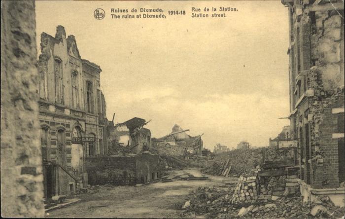 Dixmude Ruines Rue de la Station