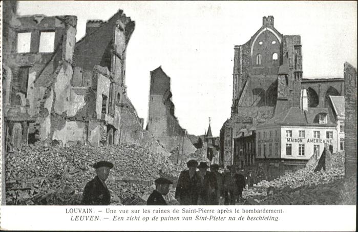 Leuven Sint Pieter Zerstörung