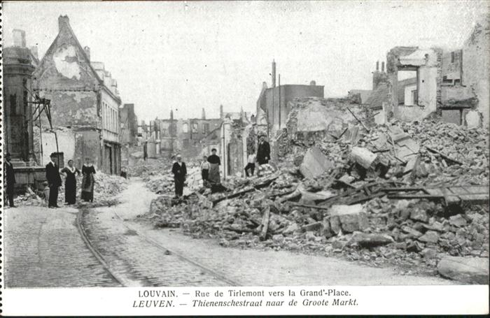 Leuven Thienenschestraat Zerstörung