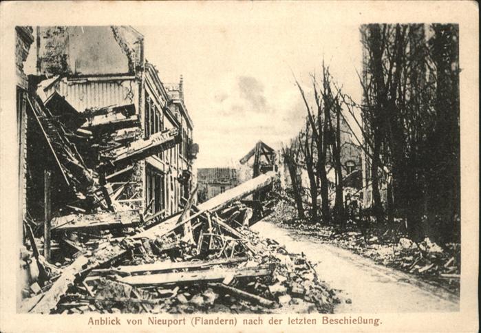 NIEUPORT Nieuwpoort West-Vlaanderen Belgie Nieuport Zerstoerung