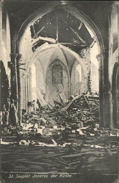 Saint-Souplet Eglise Zerstörung