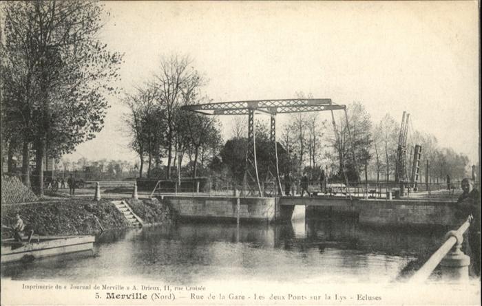 Merville Nord Merville Rue de la Gare les deux Ponts