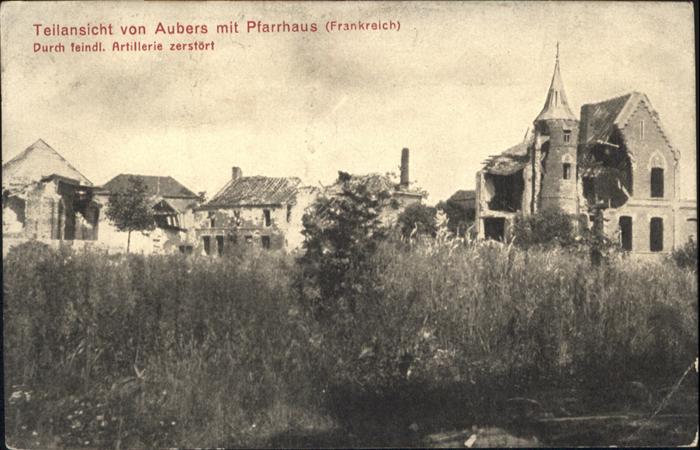 Aubers Pfarrhaus Zerstörung