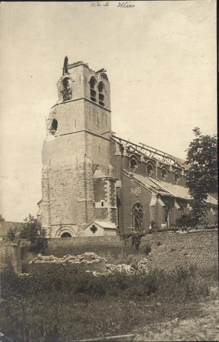 Illies [handschriftlich] Kirche Zerstörung