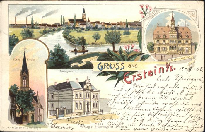 Erstein Kirche Amtsgericht Rathaus