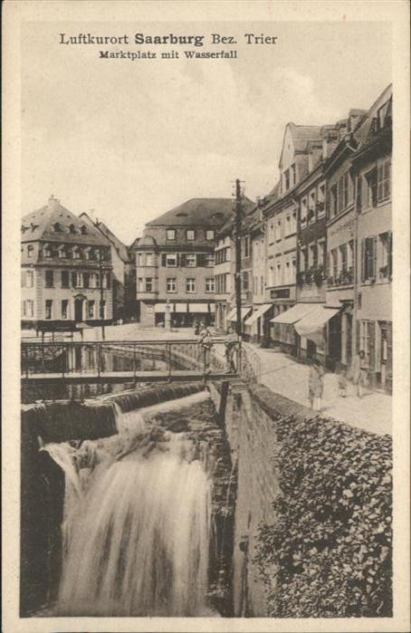 Saarburg Saar Saarburg Marktplatz Wasserfall