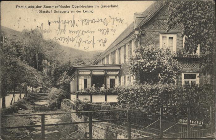 Oberkirchen Sauerland Gasthof Schauerte an der Lenne