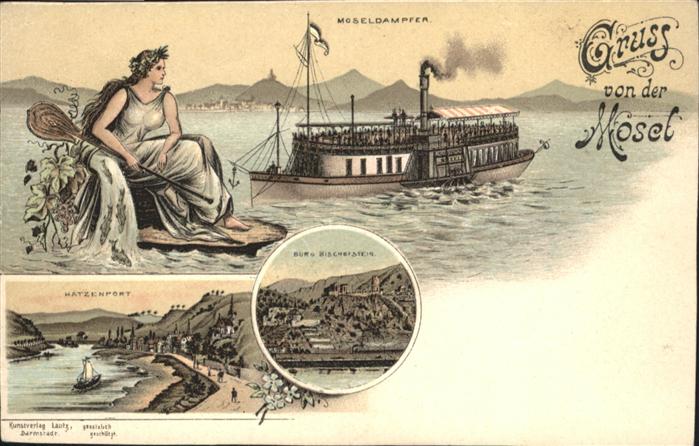 Hatzenport Moseldampfer Burg Bischofstein
