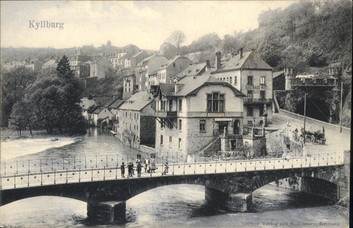 Kyllburg Rheinland-Pfalz Kyllburg Brücke Gasthaus Witt
