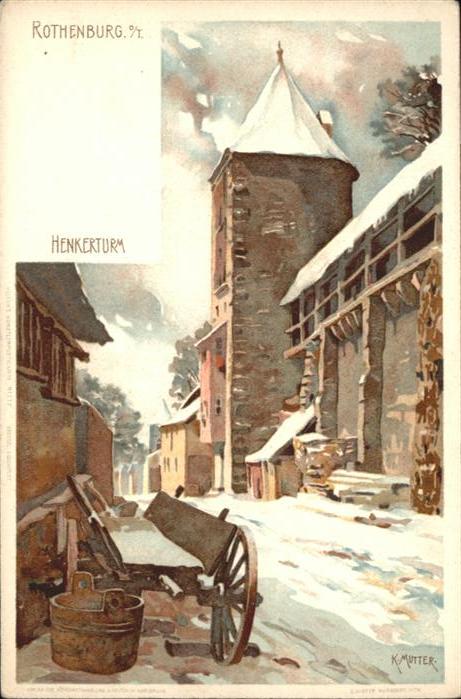 Rothenburg Tauber Rothenburg Henkerturm Künstler K. Mutte