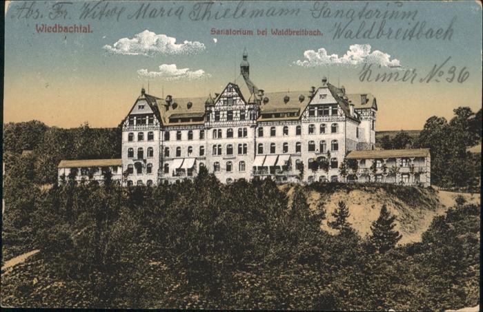 Waldbreitbach Wied Waldbreitbach Wiedbachtal Sanatorium