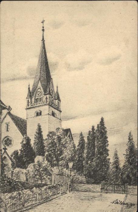 Rengsdorf Kirche Künstler A. Güldner *