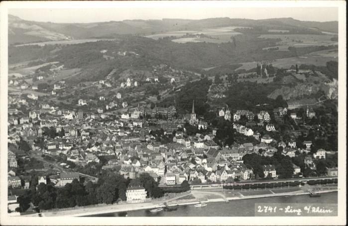 Linz Rhein Fliegeraufnahme