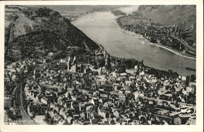Andernach Rhein Rheinland-Pfalz Fliegeraufnahme
