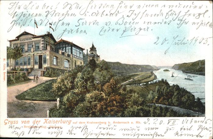 Andernach Rhein Rheinland-Pfalz Kaiserburg Krahnenberg
