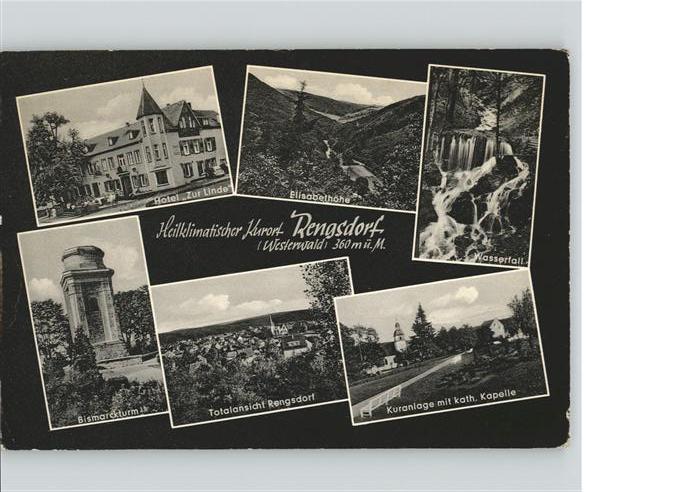 Rengsdorf Hotel zur Linde Bismarckturm Wasserfall