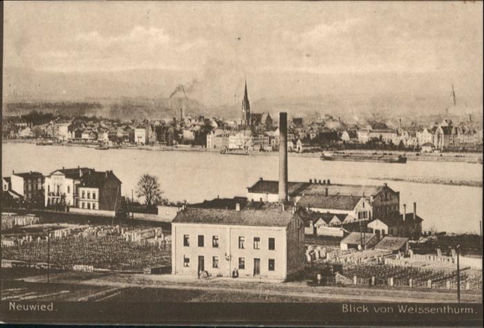 Neuwied Rhein Neuwied Blick von Weissenthurm