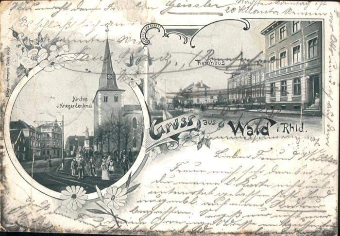 Wald Rheinland Kirche Kriegerdenkmal Rathaus