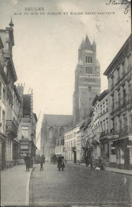 Bruges BRUGGE Belgie Bruges Rue Sud Sablon Eglise Saint Sauveur