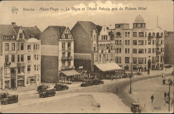Knocke Albert Plage Digue Hotel Astoria Rubens