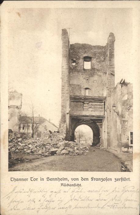 Sennheim Elsass Thanner Tor Zerstörung