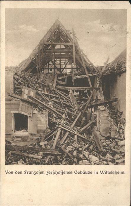 Wittelsheim Elsass Zerstörung