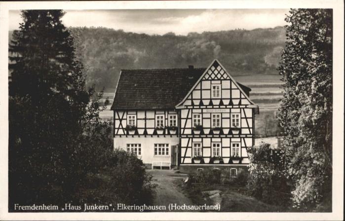 Elkeringhausen Winterberg Elkeringhausen Haus Junkern Fremdenheim