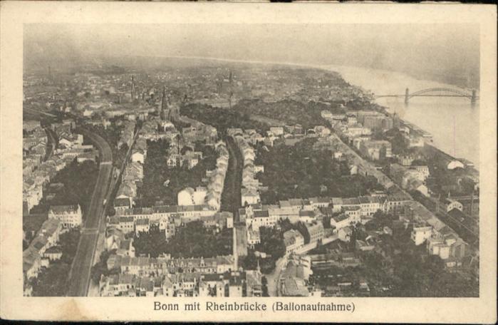 Bonn Rhein Bonn Rheinbrücke Ballonaufnahme